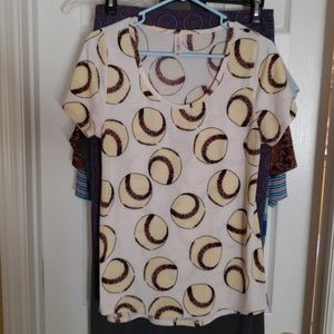 Lula roe classic tee baseball softball *rare*